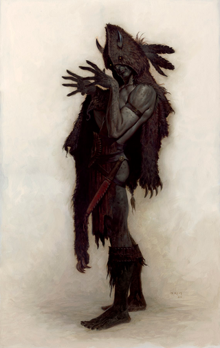 Illustration for article titled An Exclusive First Look at Brom's New Dark Fantasy Book — Featuring Krampus, the Christmas Devil!